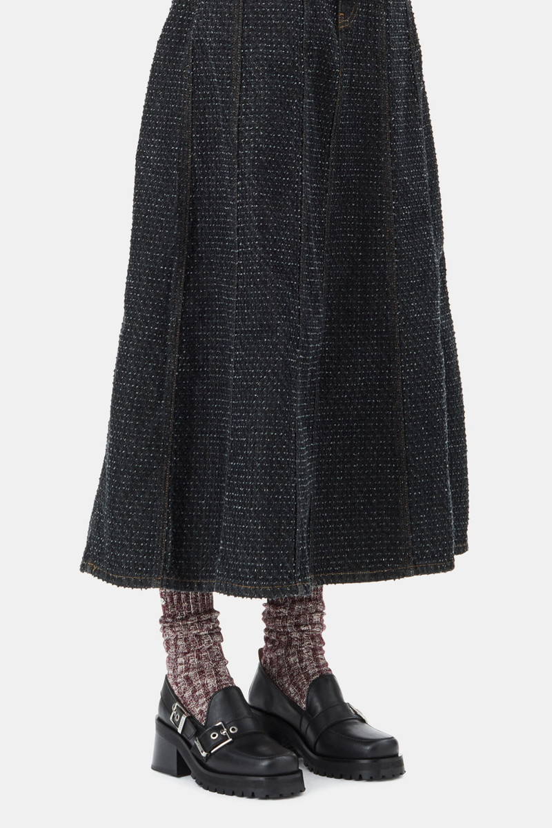 BLACK FEMININE BUCKLE PLATFORM LOAFERS 4