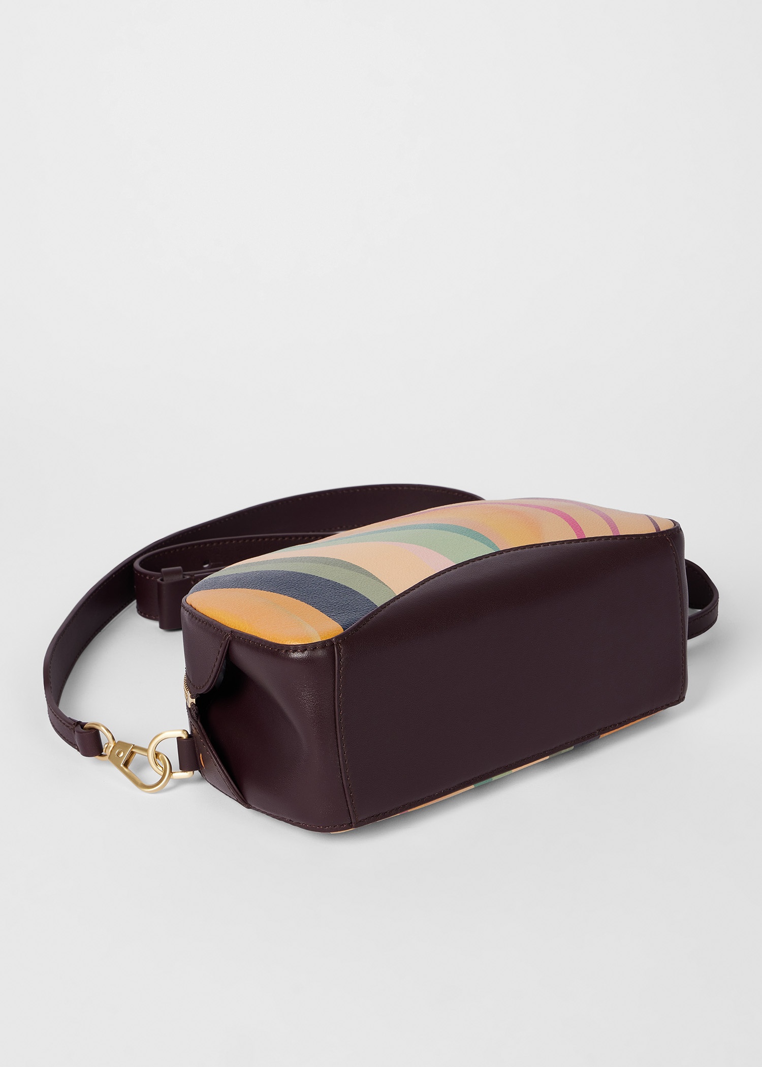 Women's 'Dusky Swirl' Leather Curved Camera Bag - 3
