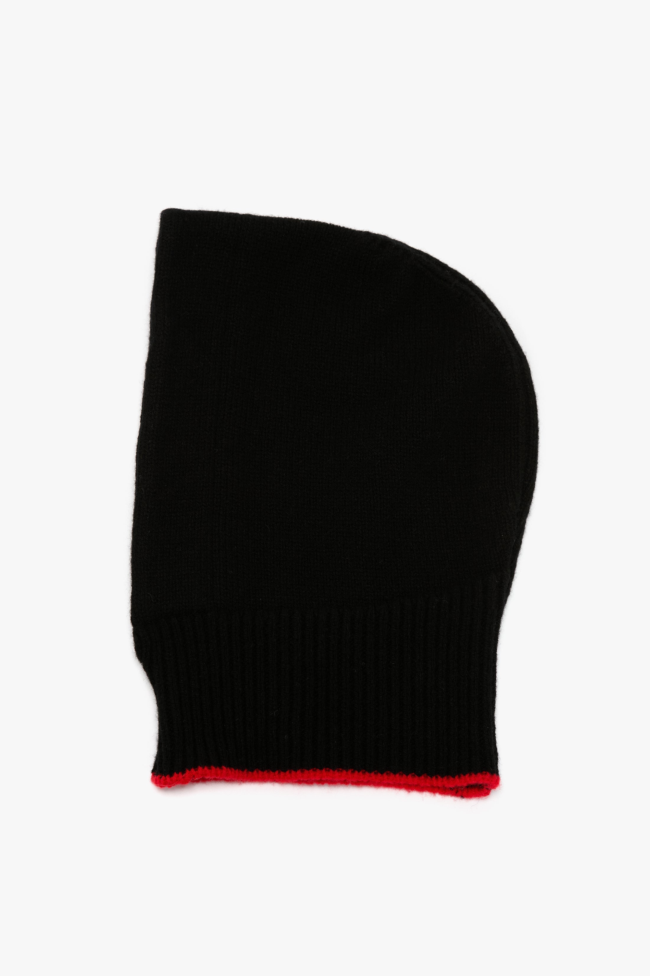 Knitted Hood In Black-Red - 2