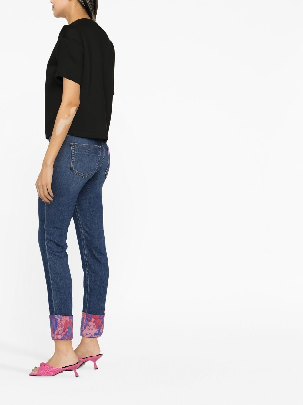 baroque-cuff skinny jeans - 4