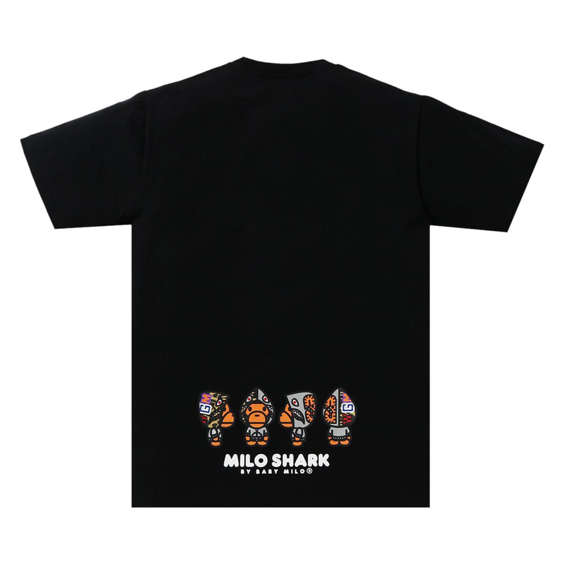 A BATHING APE® BAPE Milo Shark Tee 'Black/Grey' outlook