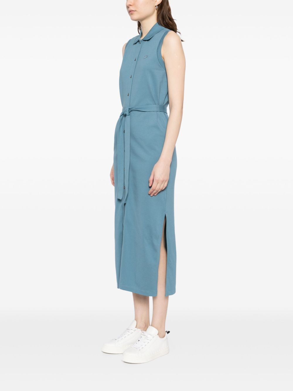 Long Stretch Mini Piqué Polo dress - 3