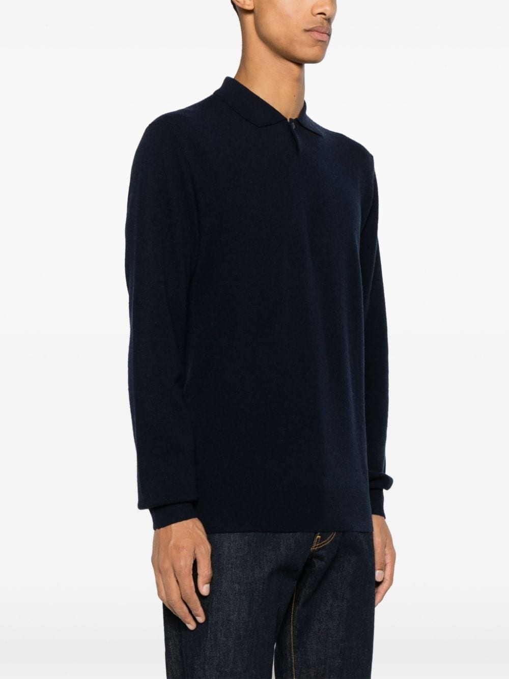 Bruno longsleeved cashmere polo shirt - 3