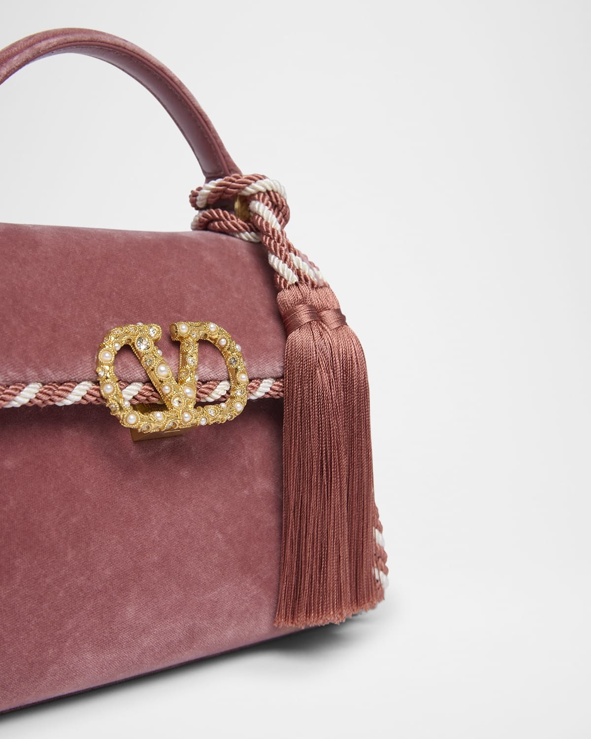 VSLING Mini Velvet Top-Handle Bag - 5