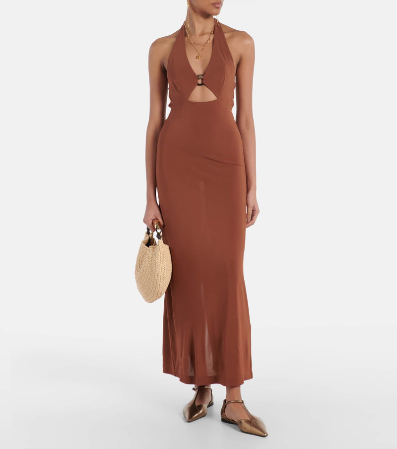 Max Mara Ghiotto halterneck cutout maxi dress outlook