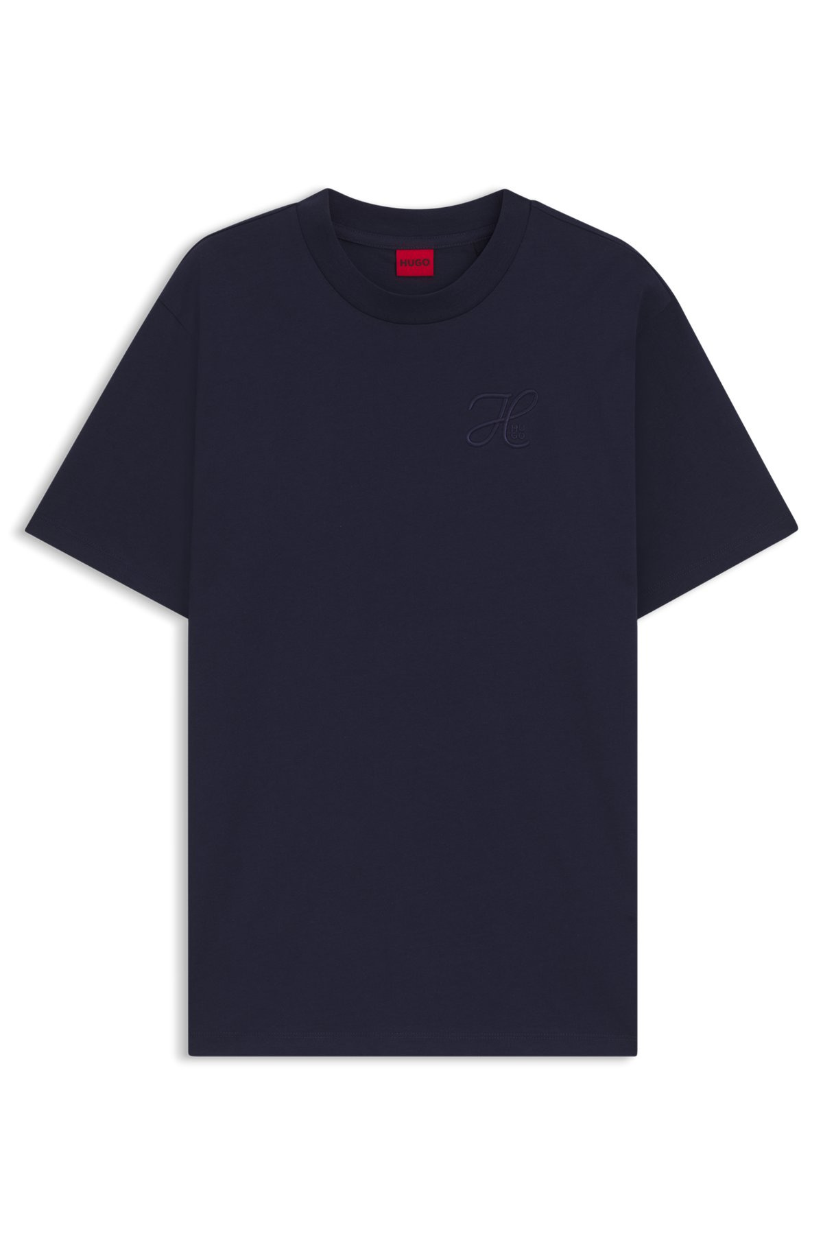RELAXED-FIT T-SHIRT IN COTTON JERSEY WITH EMBROIDERED MONOGRAM - 1