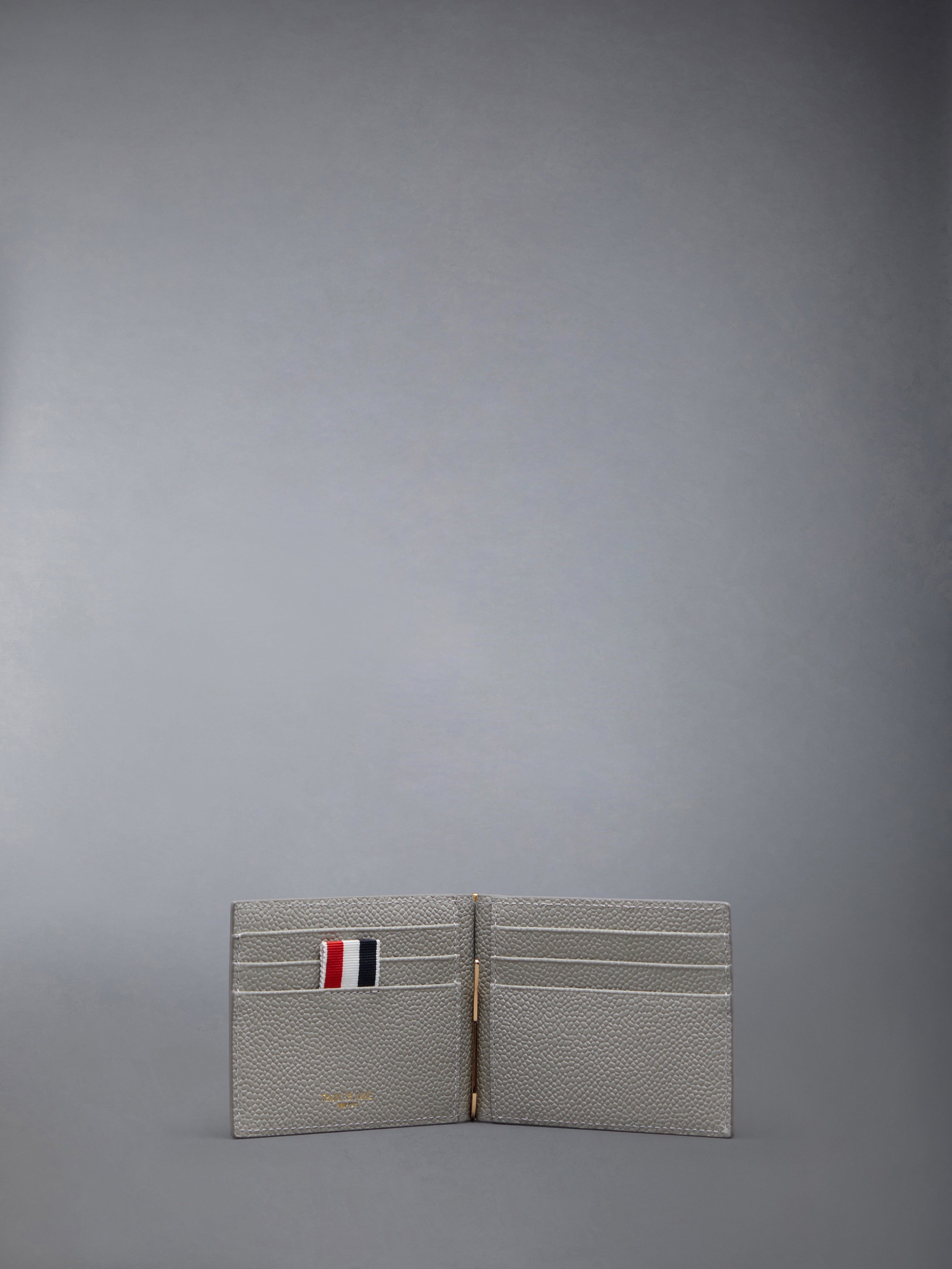 PEBBLE GRAIN LEATHER MONEY CLIP WALLET - 3