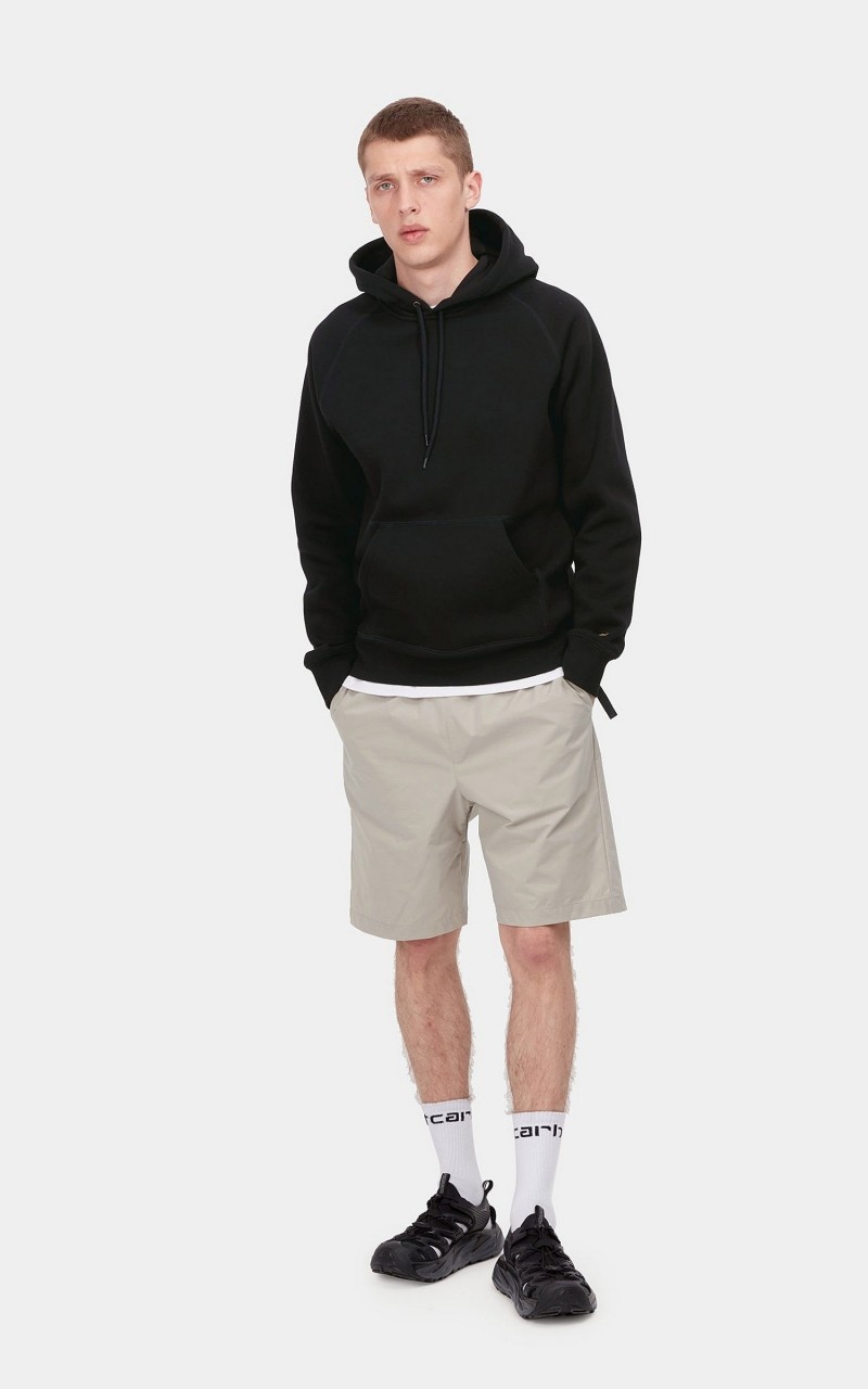 HOODED CHASE SWEATSHIRT BLACK/GOLD - 4