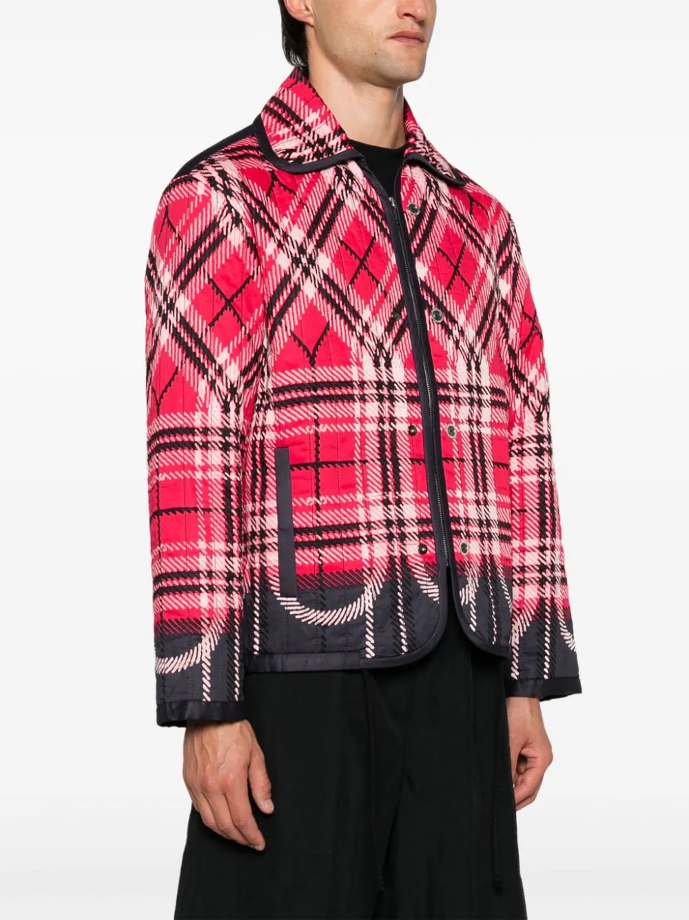 Quilted Plaid Fade Jacket - 3