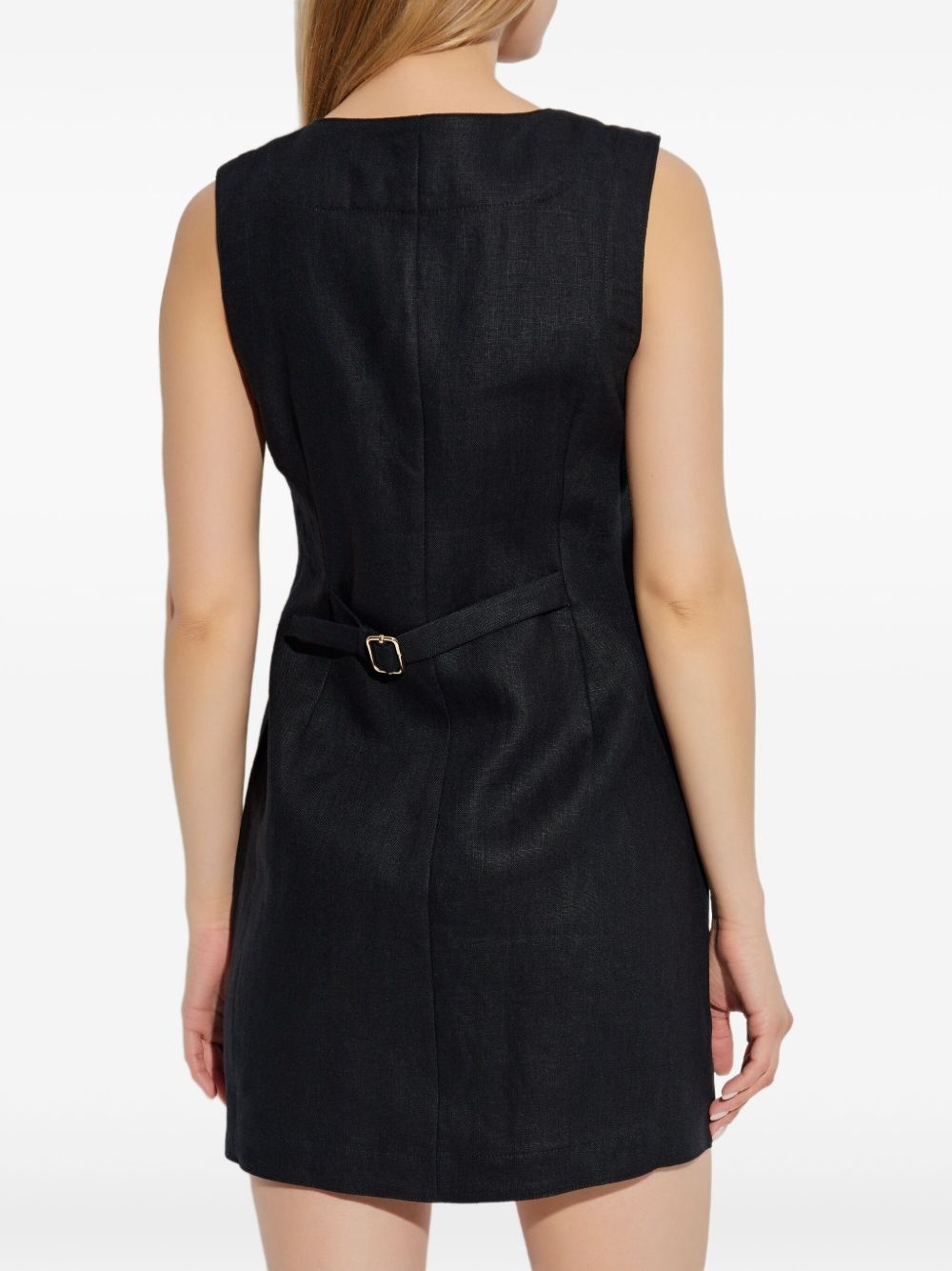 linen mini dress - 4