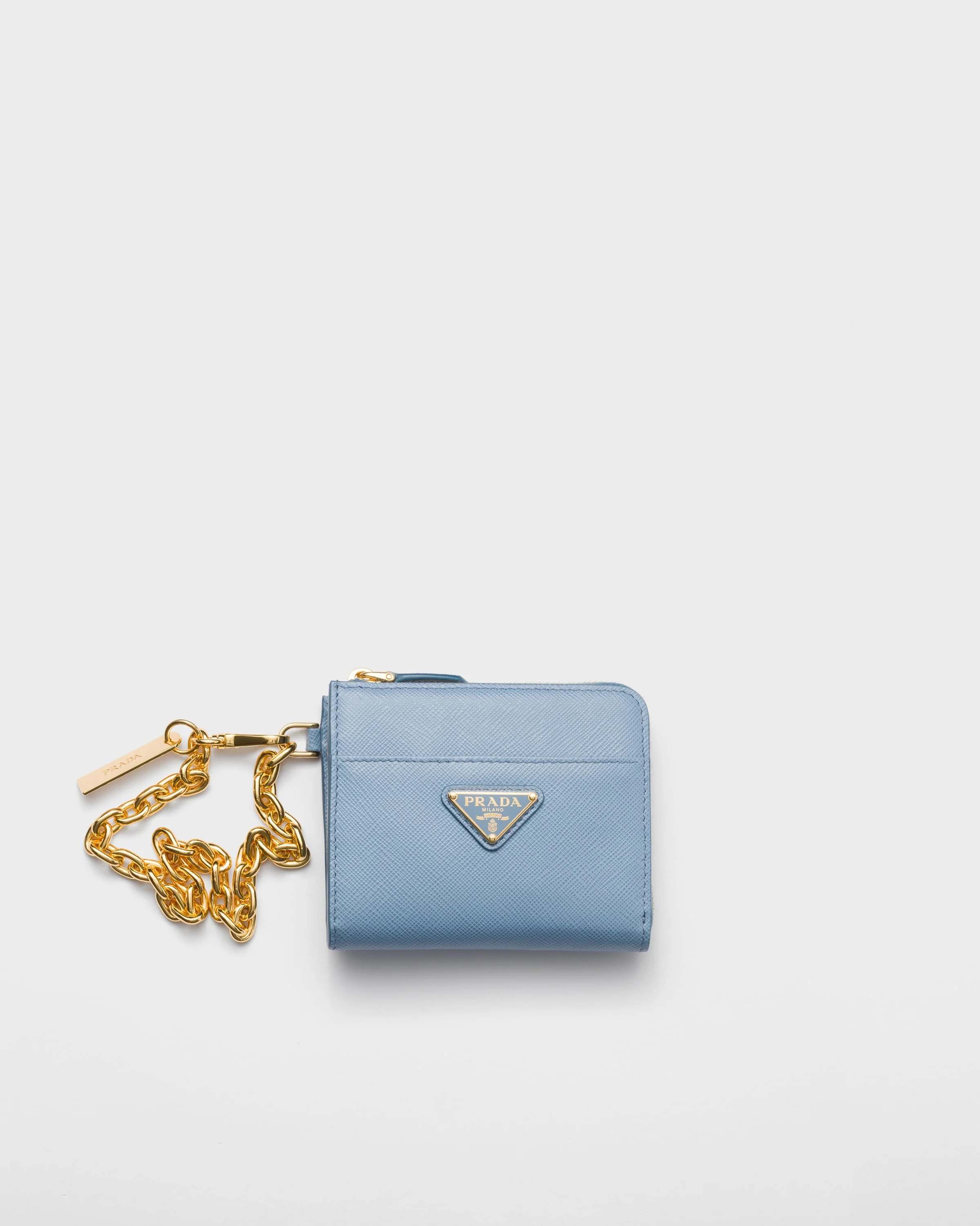 Small Saffiano leather zipper wallet - 1