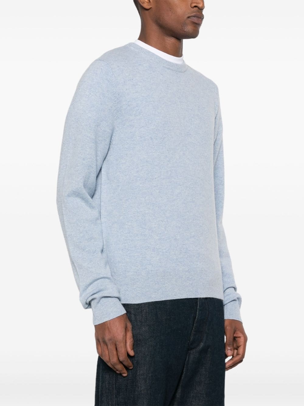 crew-neck cashmere blend jumper - 4
