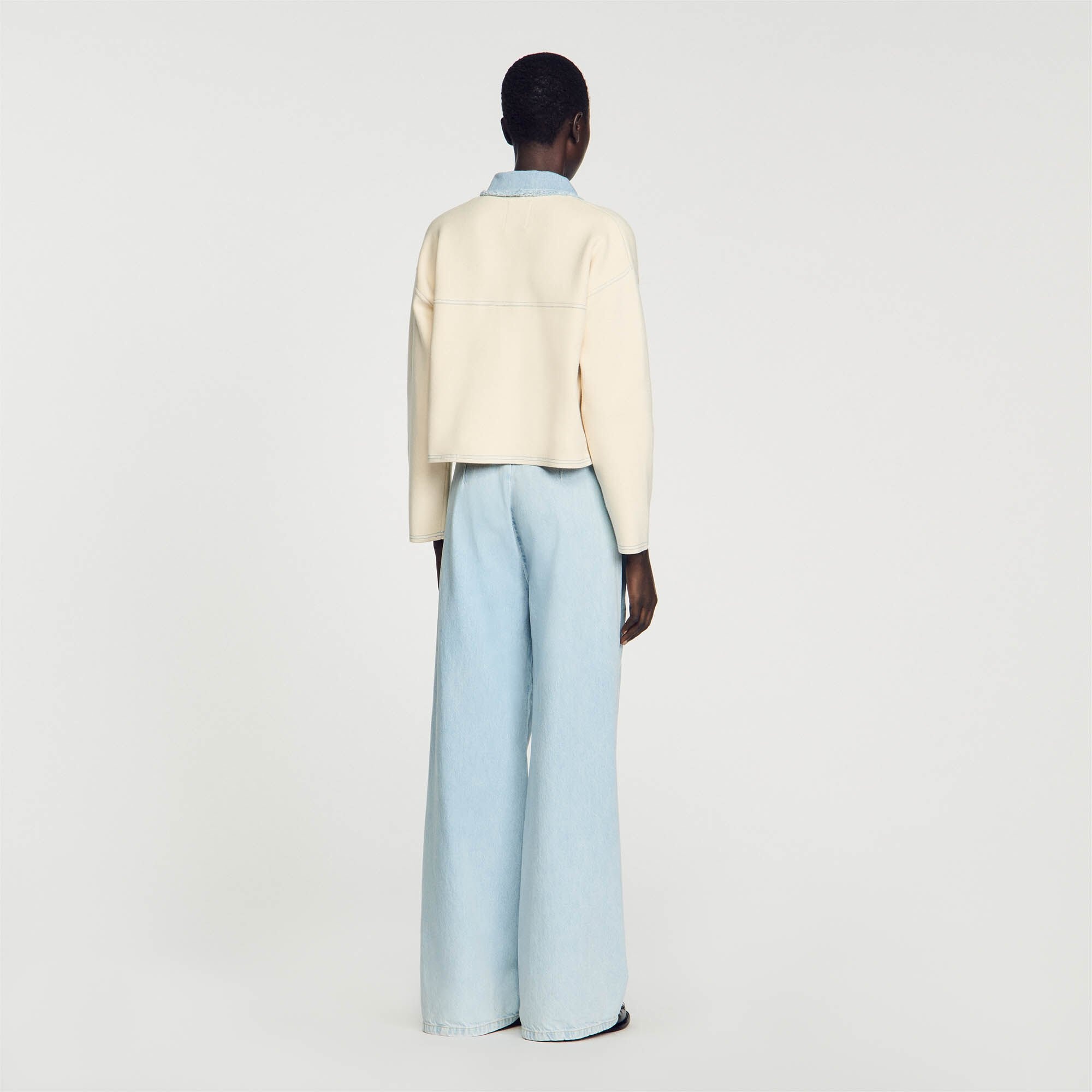 OVERSIZED DUAL-MATERIAL COATIGAN - 6