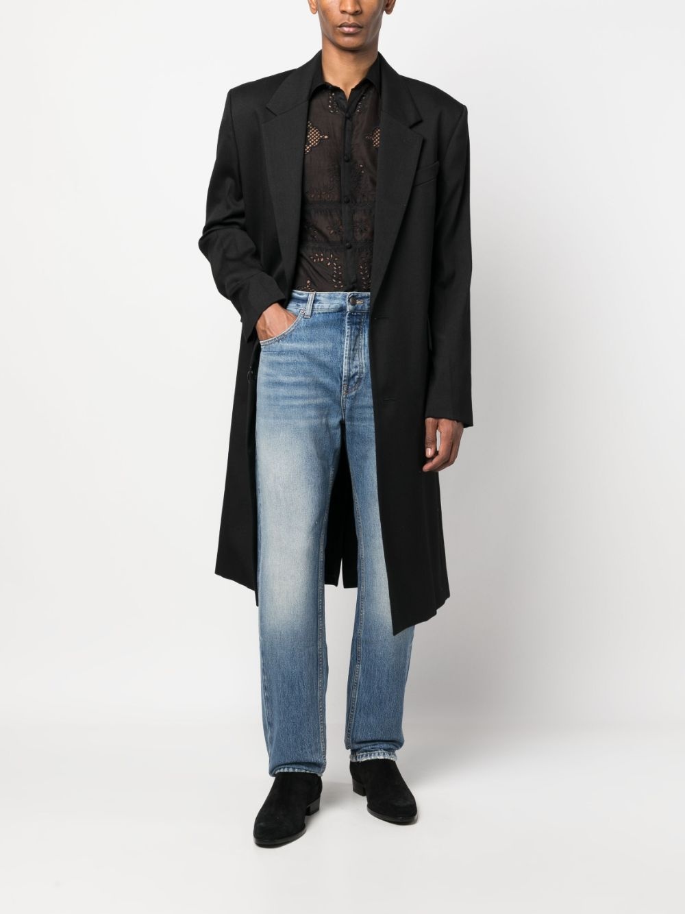 mid-rise straight-leg jeans - 2