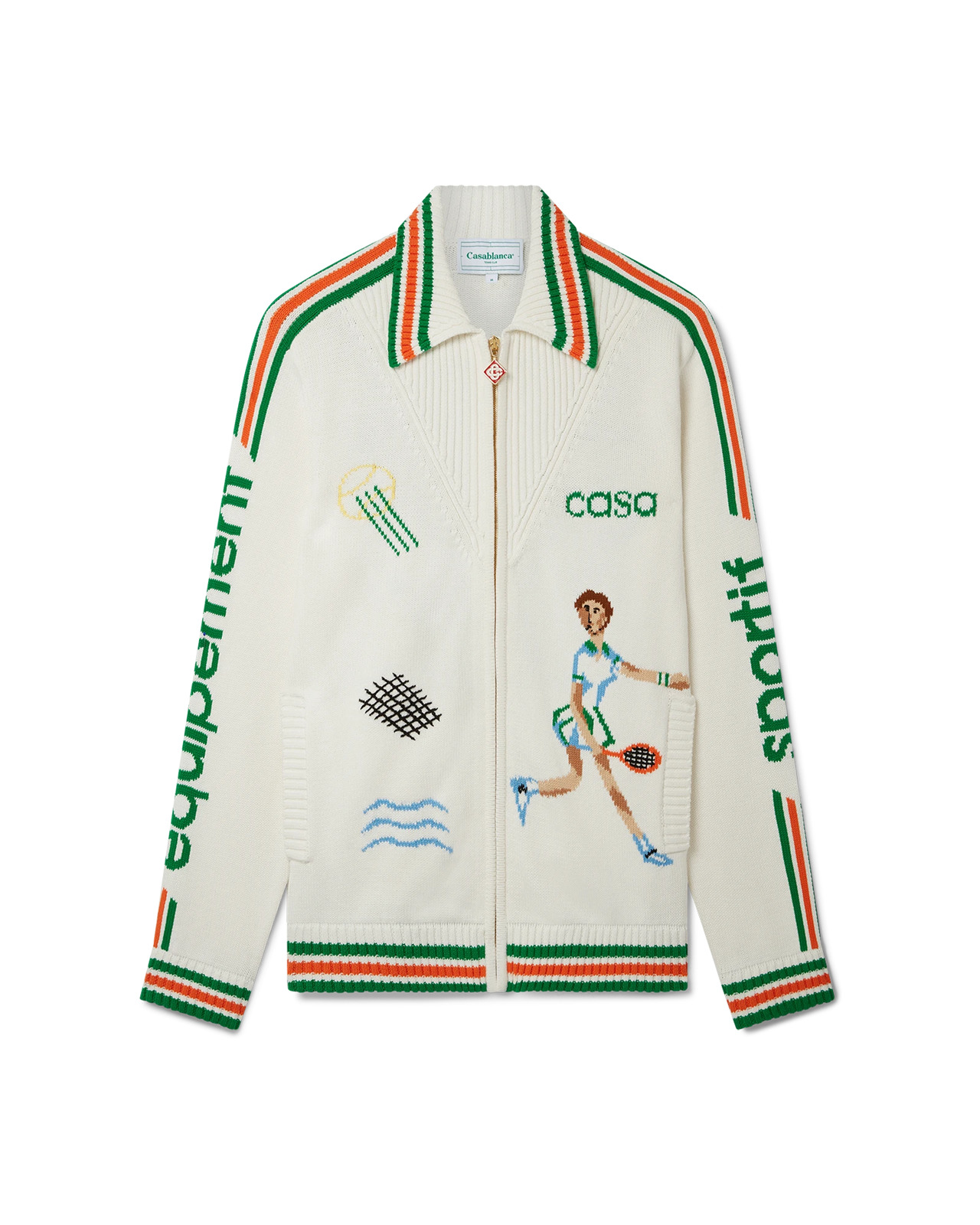 Le Jeu Intarsia Knit Jacket | Casablanca Paris - 1