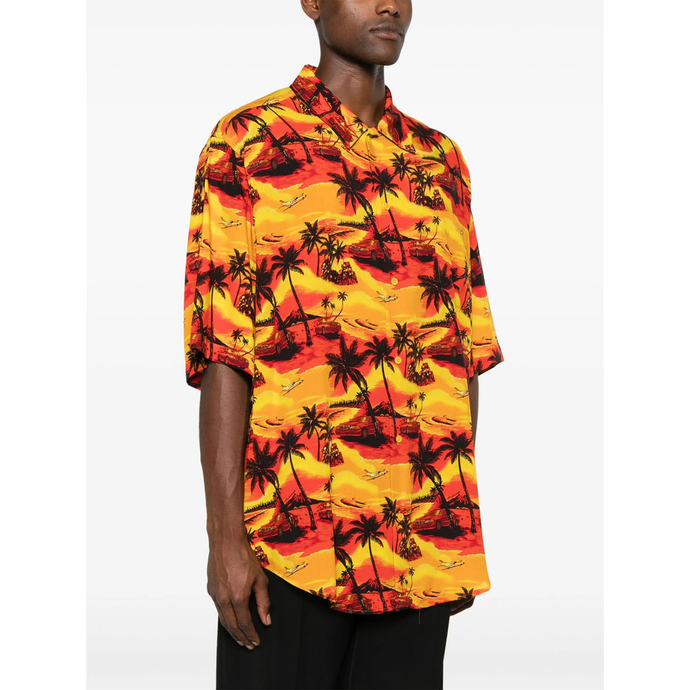 Balenciaga Orange Shirts Men - 2