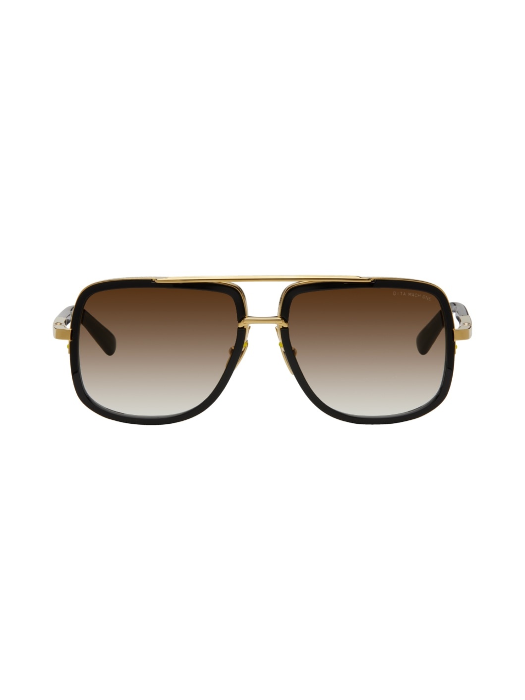 Black & Gold Mach-One Sunglasses - 1