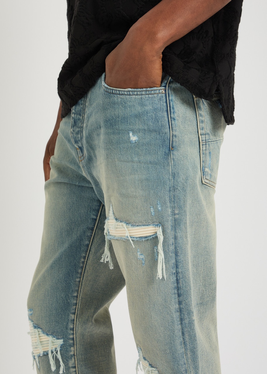 Amiri MX1 Ripped Straight-leg Jeans - 5