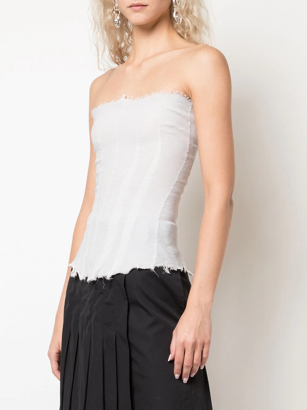 frayed edge bustier - 3