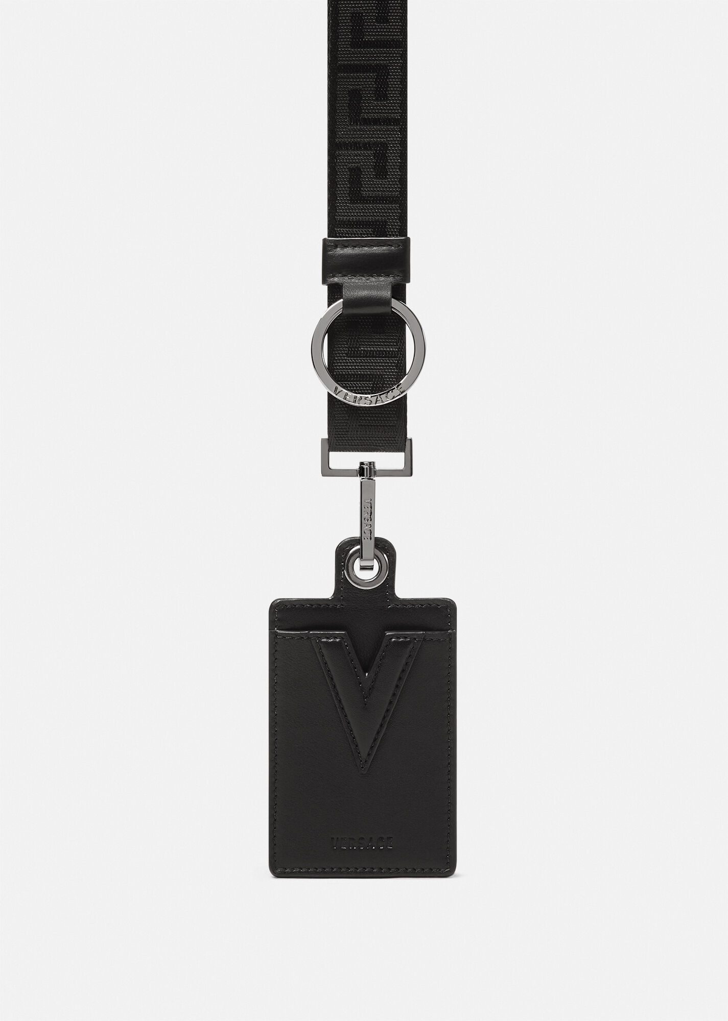 V Leather Card Holder - 1