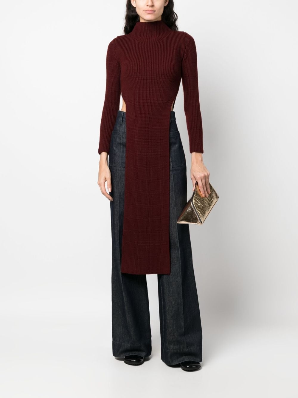 merino longline jumper - 2