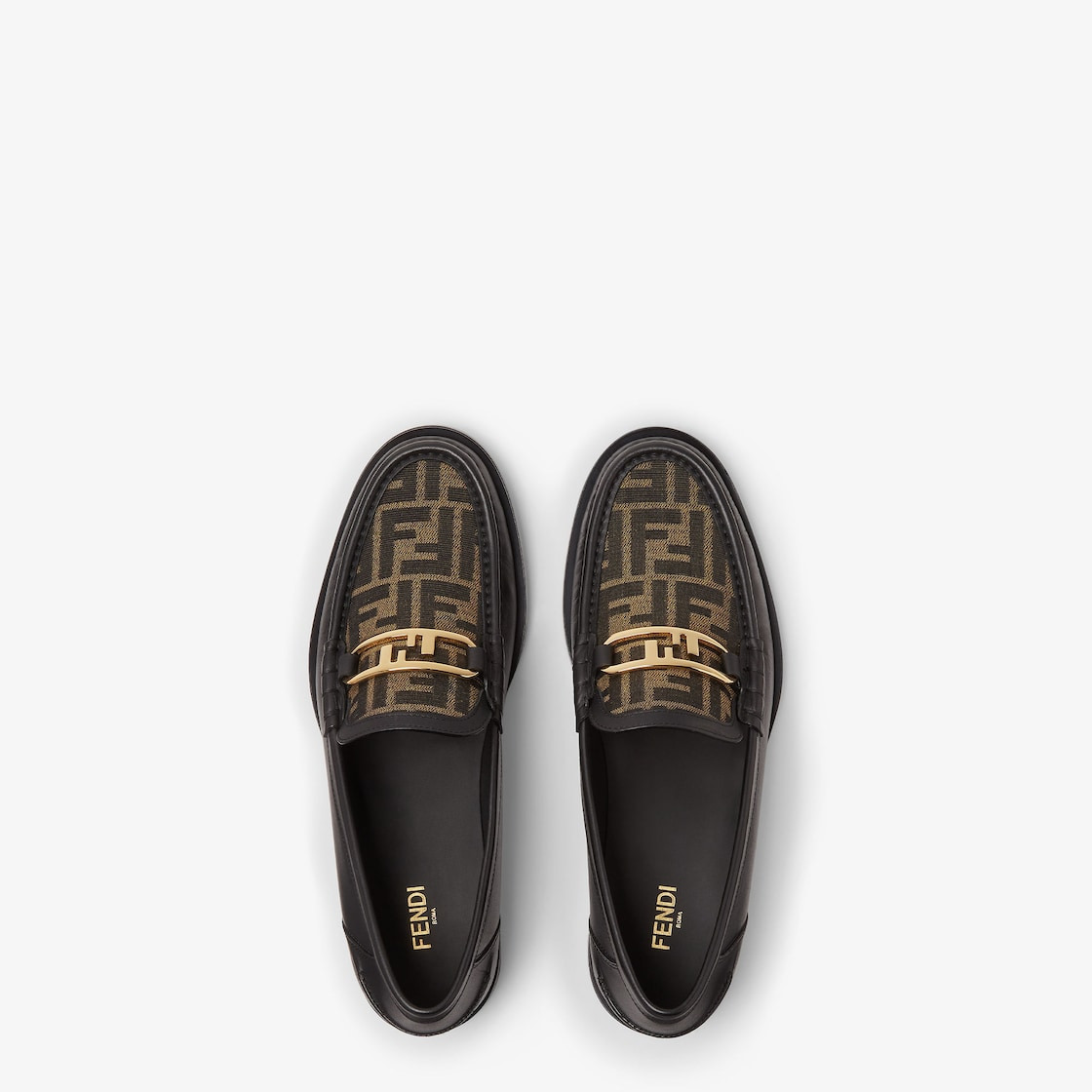 Black leather loafers - 4