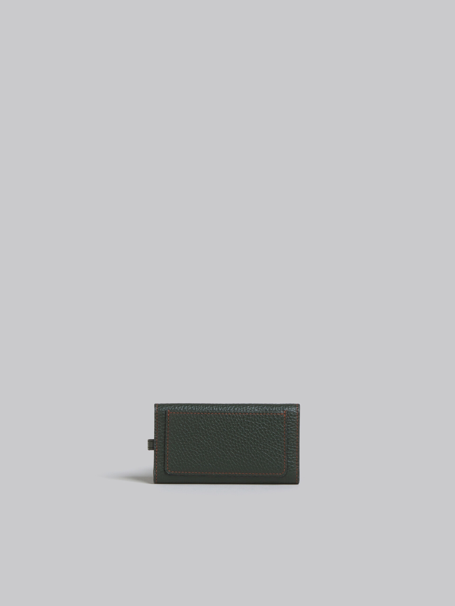 OLIVE GREEN LEATHER KEY WALLET - 3