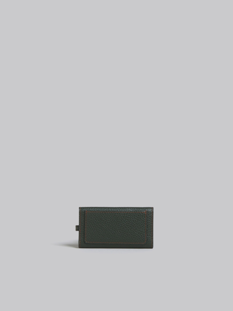 OLIVE GREEN LEATHER KEY WALLET 3