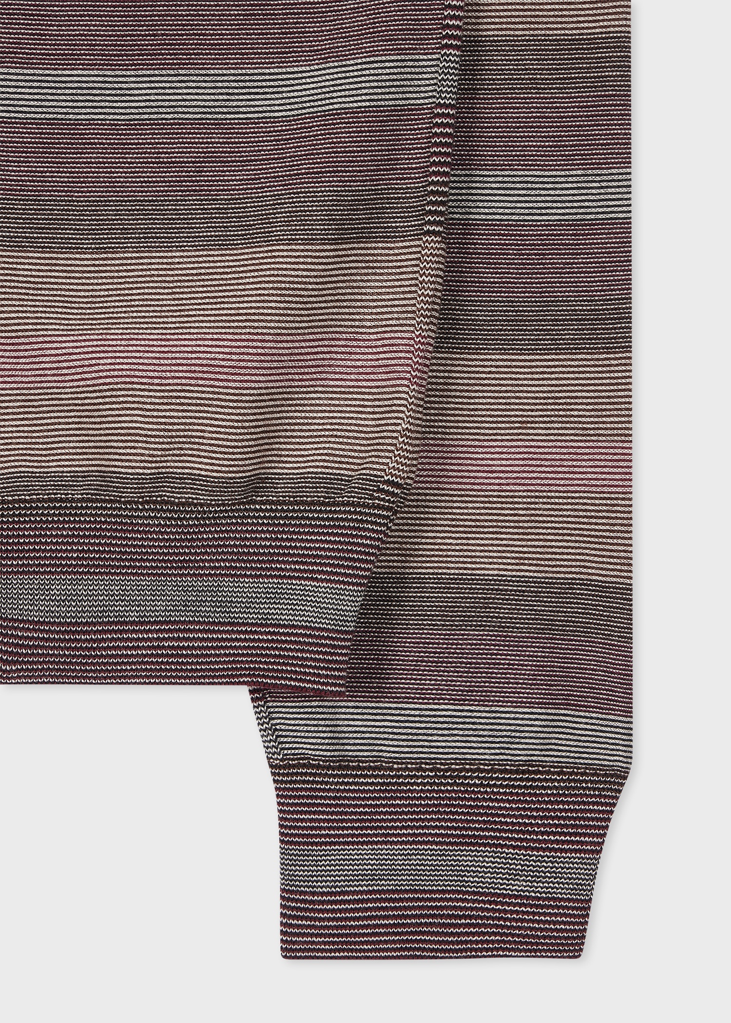 Hazy Stripe Cotton And Wool-Blend Zip-Neck Sweater - 2