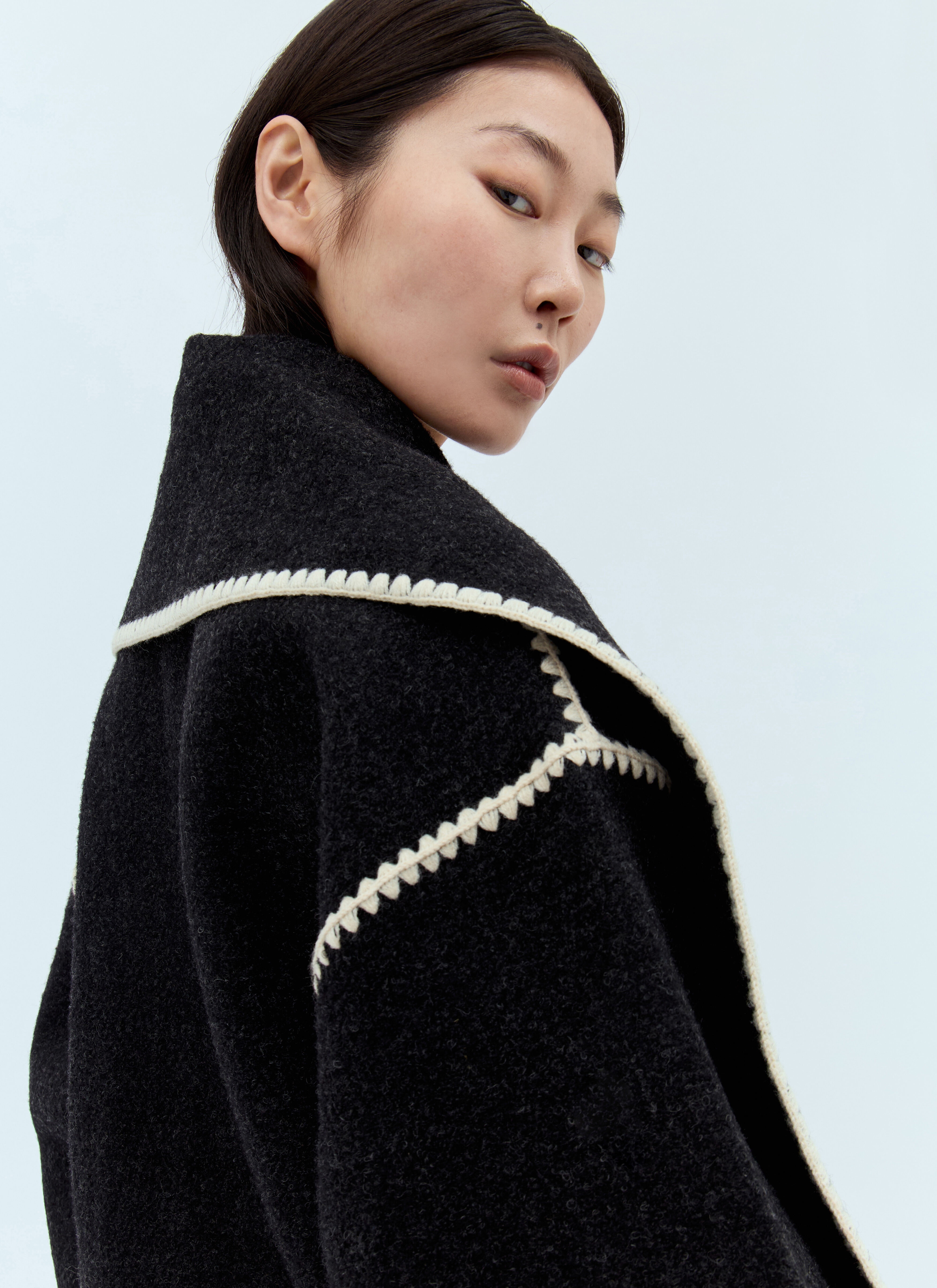 Embroidered Scarf Jacket - 4