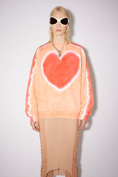 Acne Studios Heart sweatshirt - Orange/coral outlook