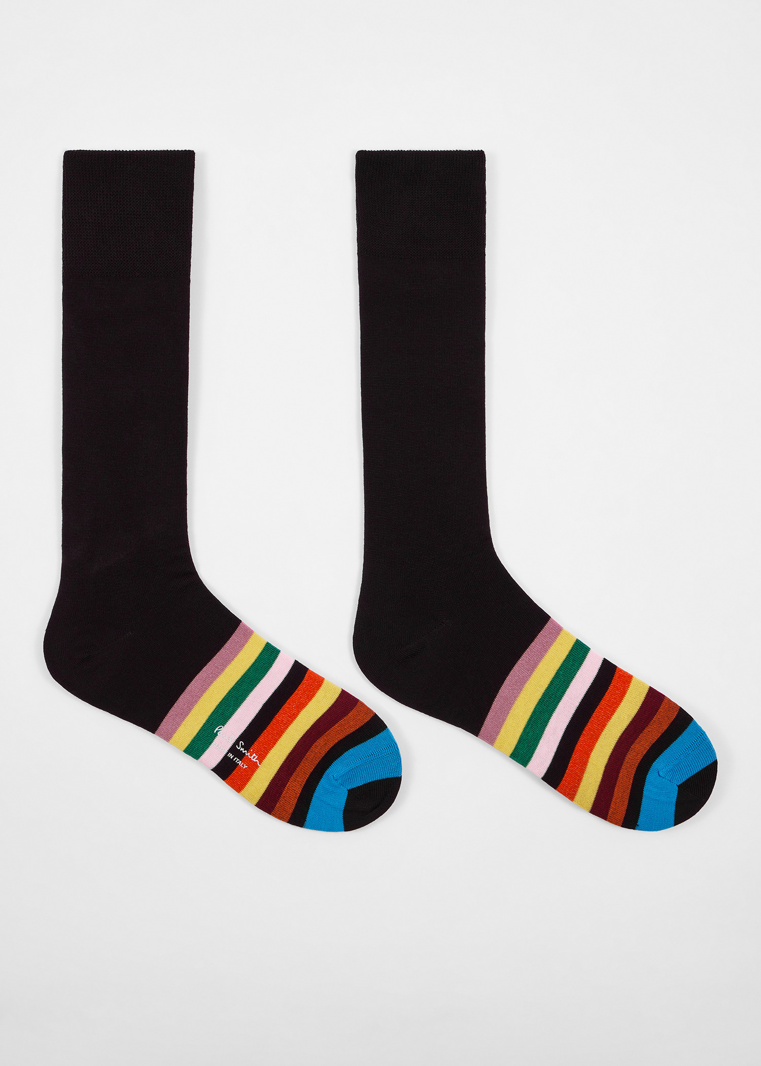 Black 'Signature Stripe' Tipping Socks - 2