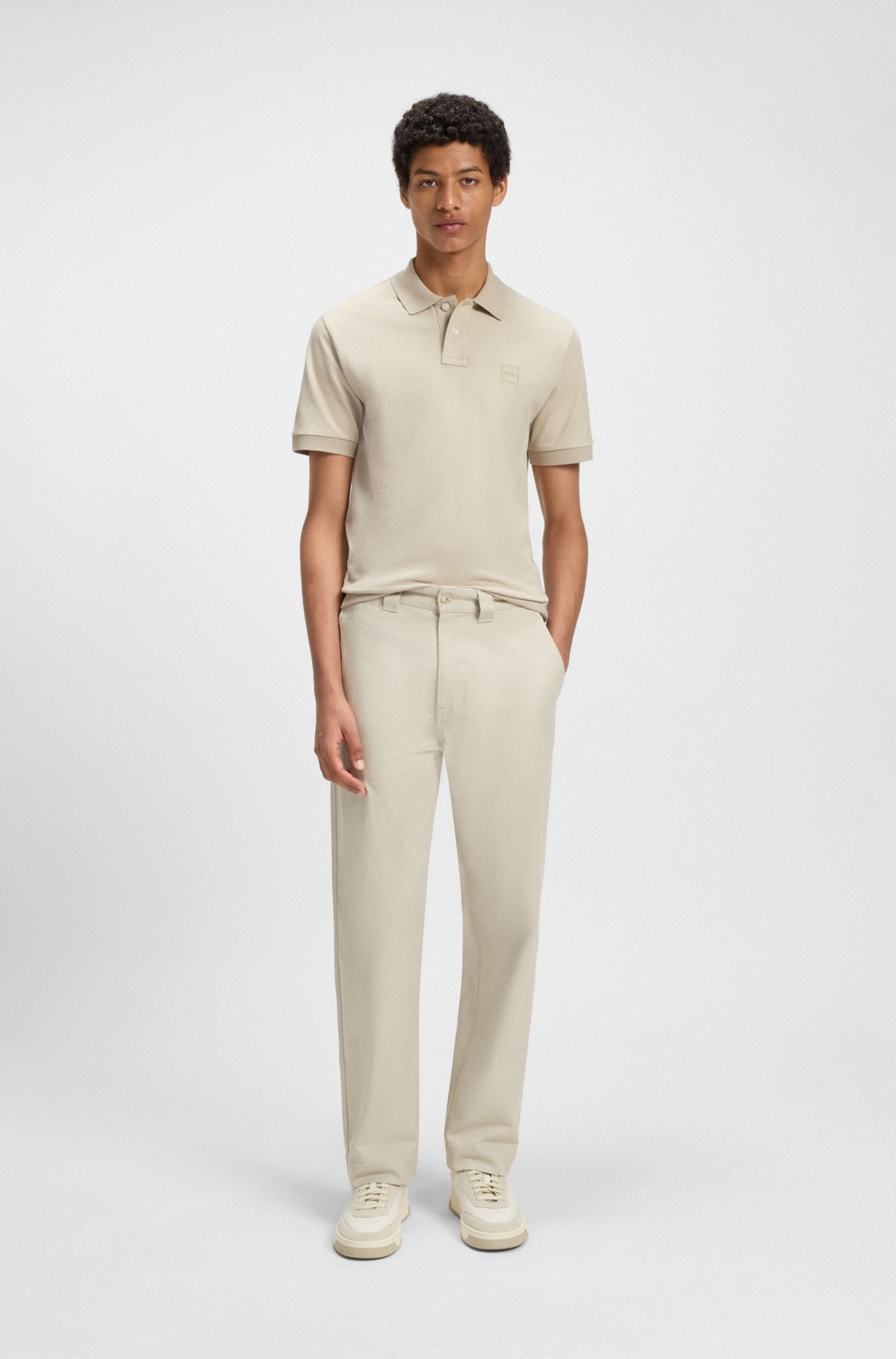 EXTRA-SLIM-FIT STRETCH-COTTON SHIRT WITH LOGO TAPE - 4