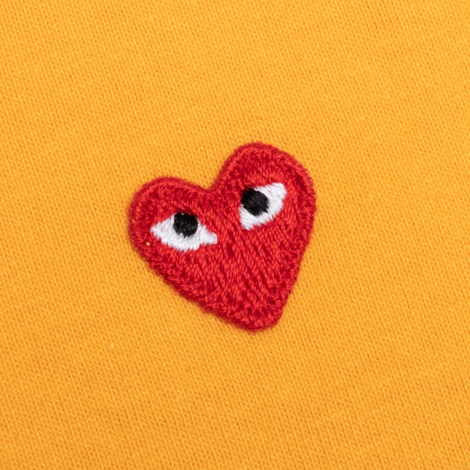 COMME DES GARCONS PLAY WOMEN'S SMALL HEART T-SHIRT - ORANGE - 3