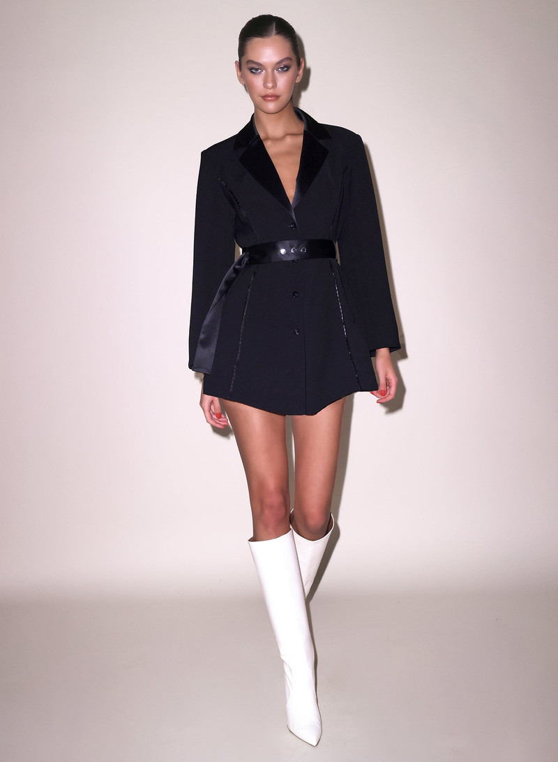 Fleur du Mal Tuxedo Mini Dress outlook