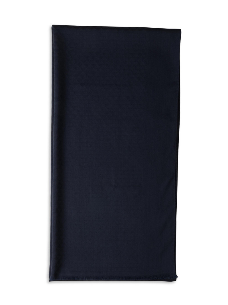 Men's Wool and Silk Scarf - Blue 1