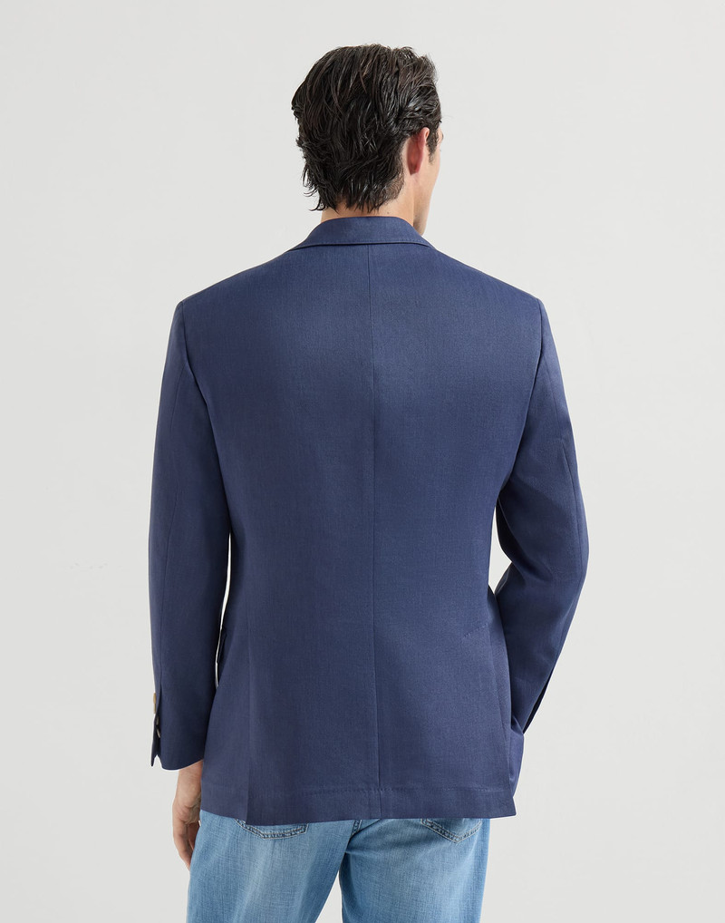 Linen, virgin wool and mohair gabardine Tailor blazer with peak lapels 3