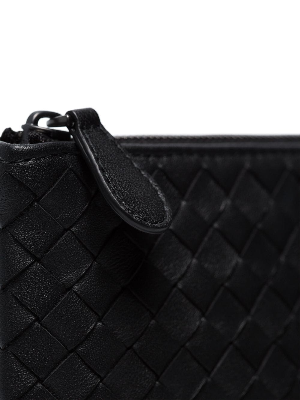 intrecciato weave zip pouch - 10