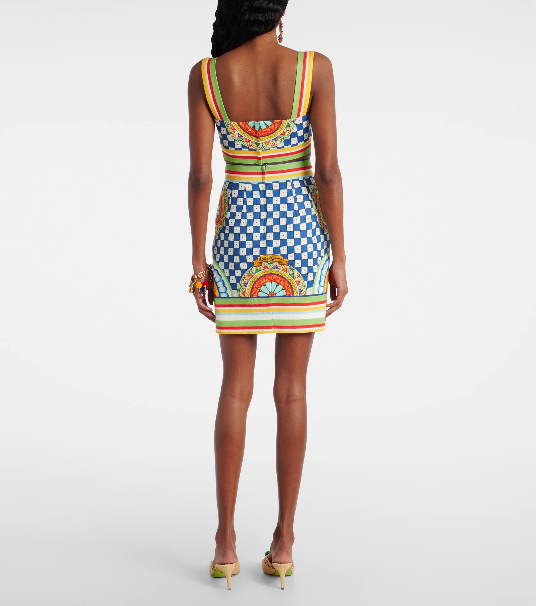 Cotton patterned miniskirt - 3