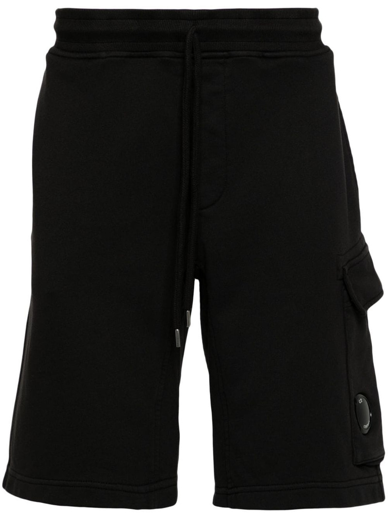 Diagonal cotton track shorts 1