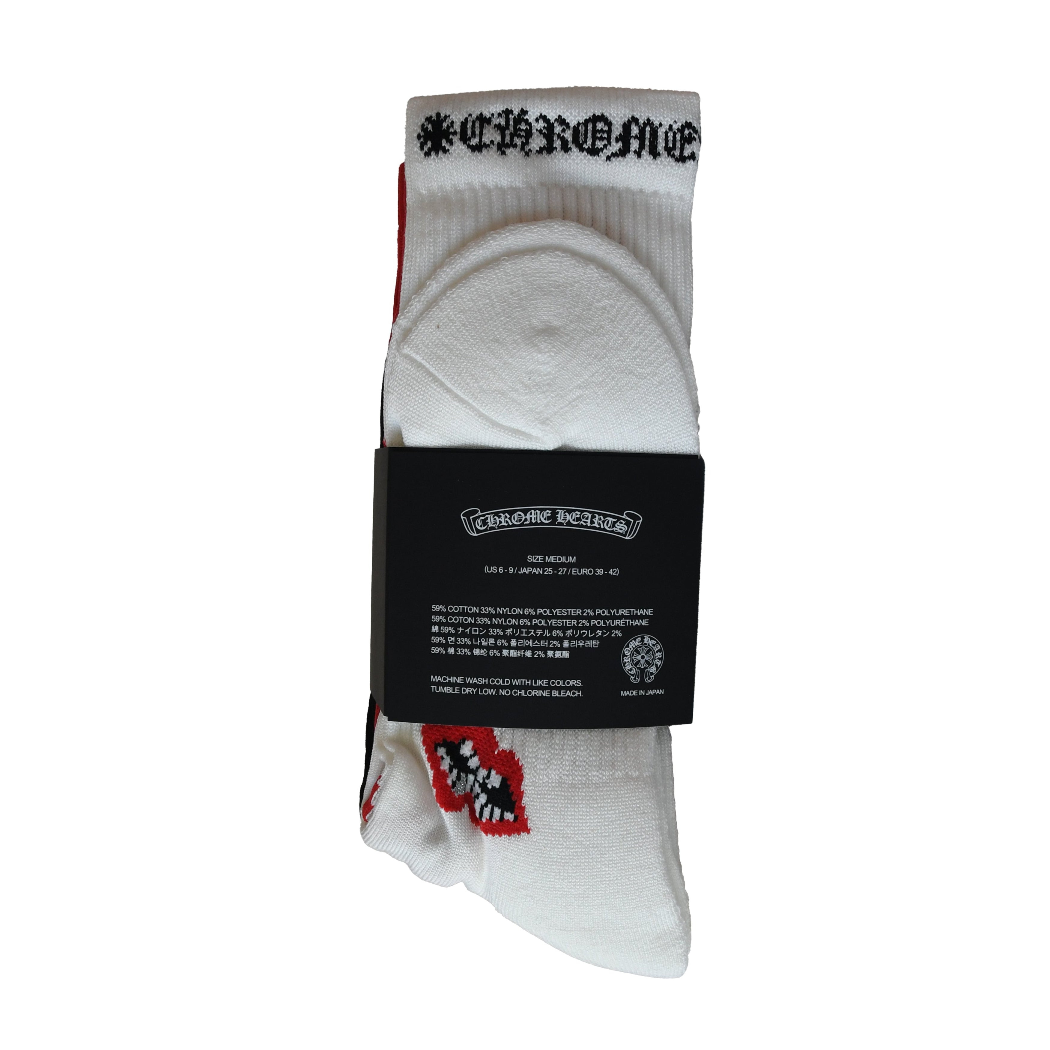 Chrome Hearts Matty Boy 3-Pack Socks Black Red White - 2