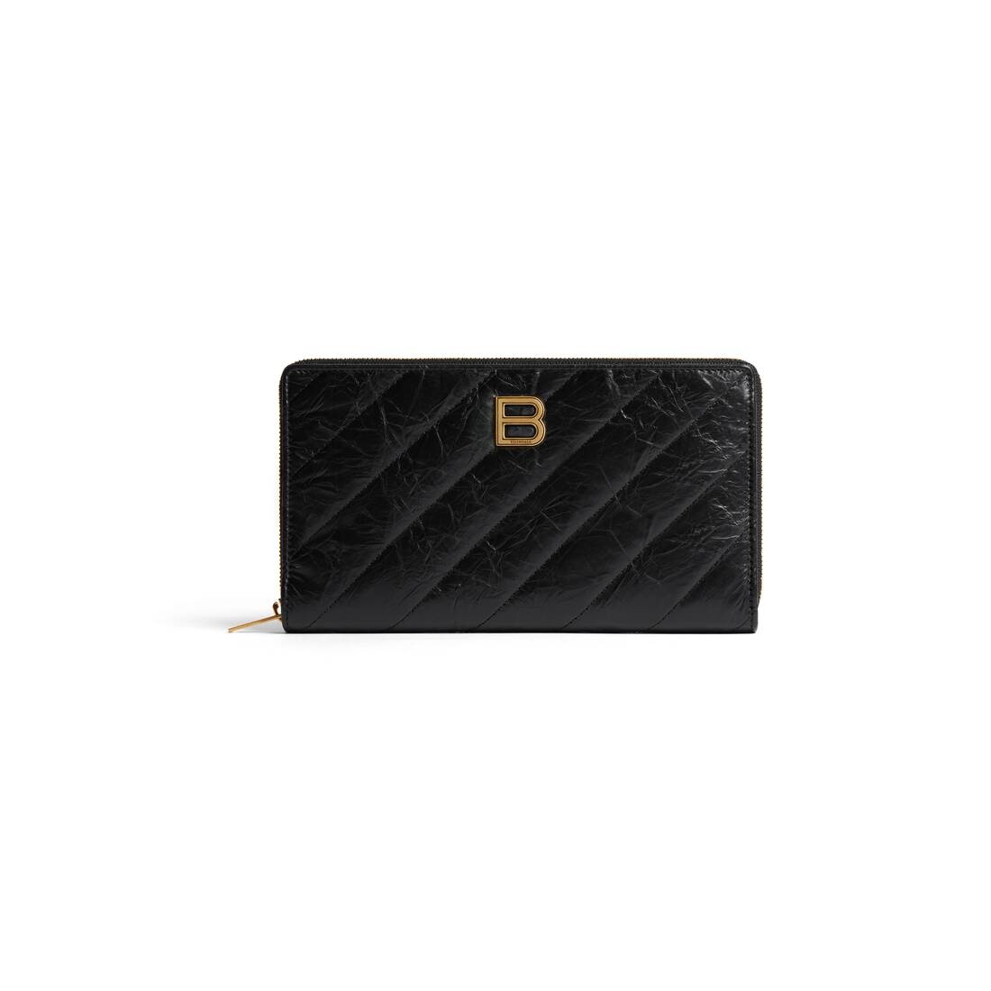 Women's Crush Continental Wallet Quilted in Black - 1