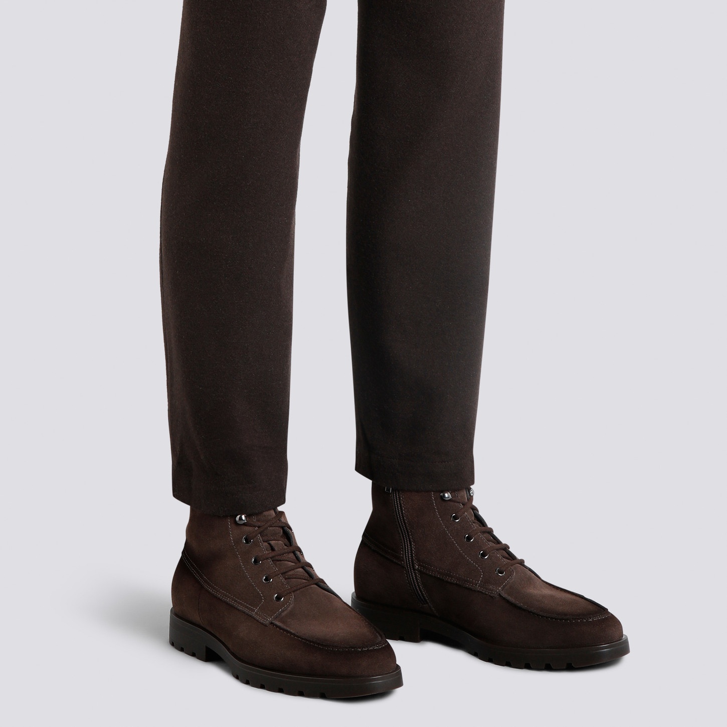 Men's dark brown suede ankle boot - 2