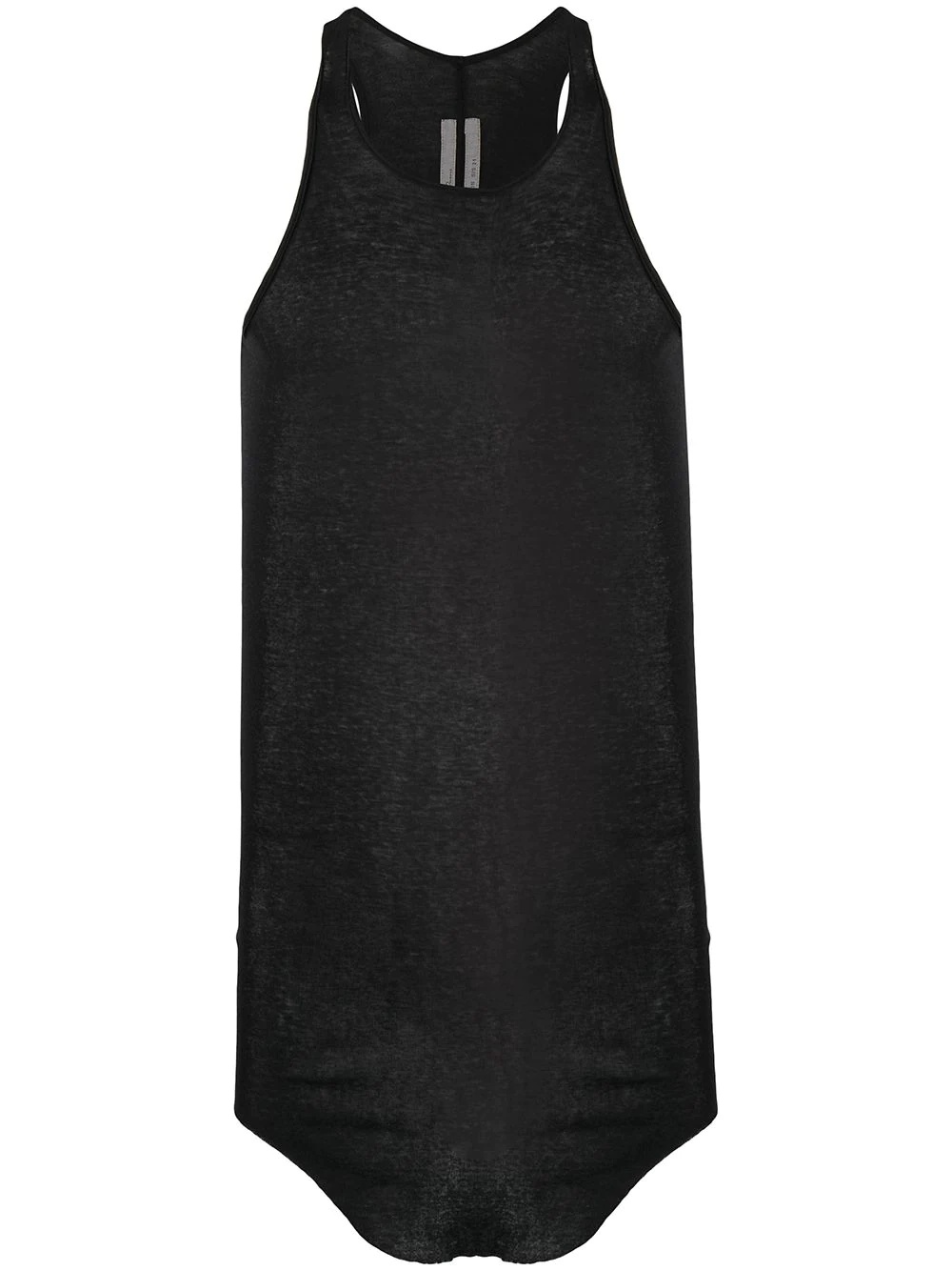 long-line semi-sheer vest - 1