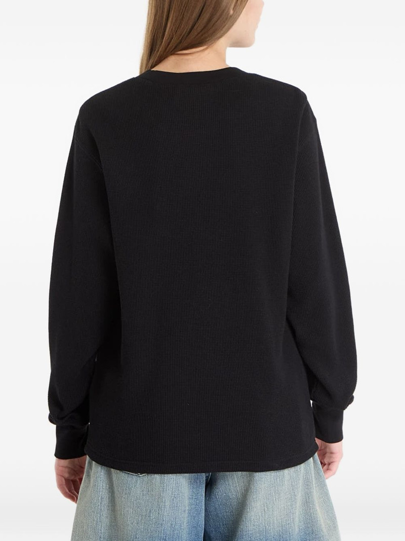 waffle-knit logo-print T-shirt 5