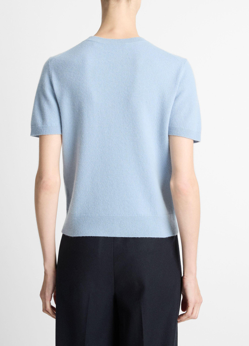 Vince Wool & Cashmere-Blend Short-Sleeve Sweater outlook