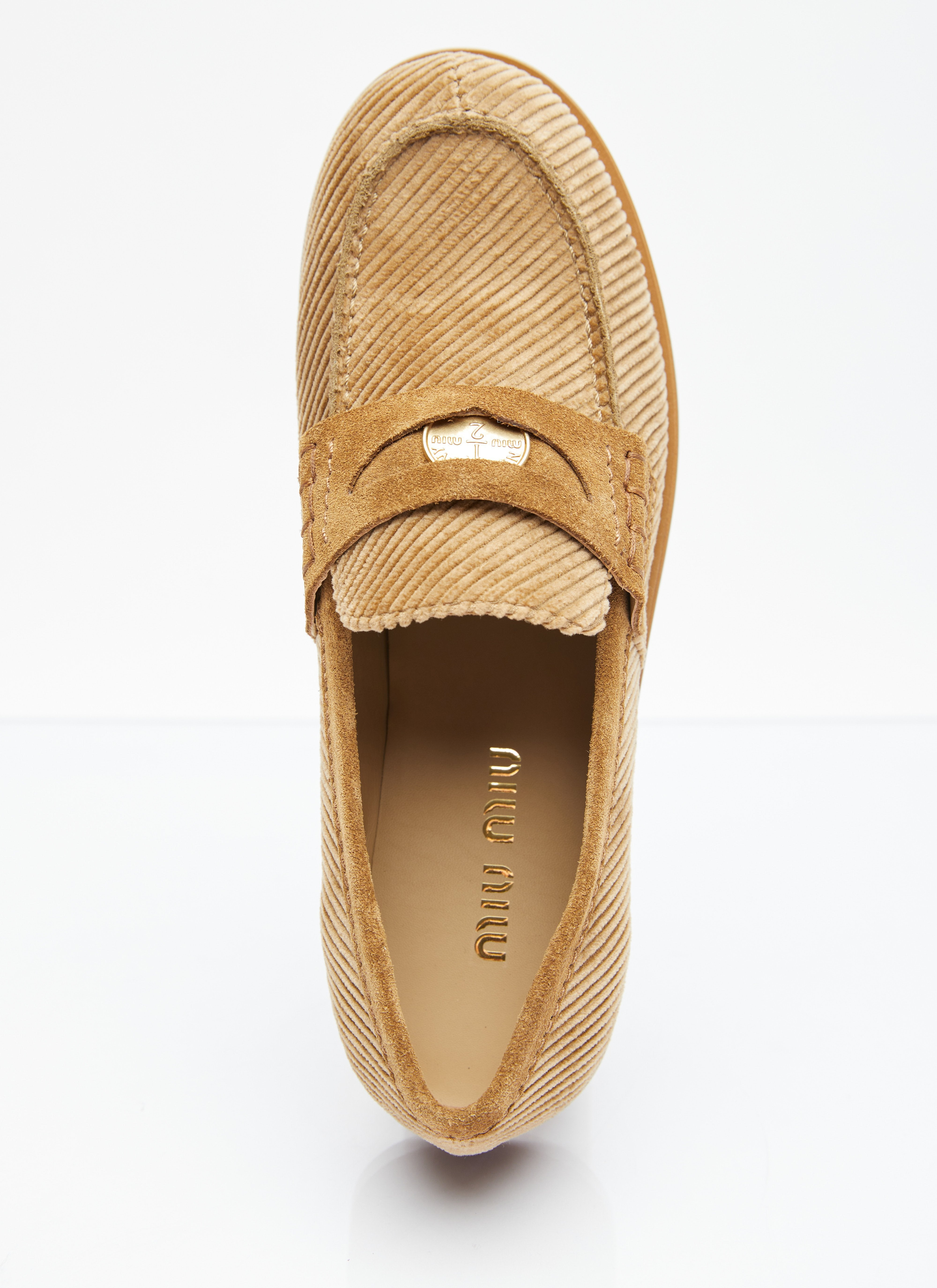 Miu Miu Women Corduroy Loafers - 7