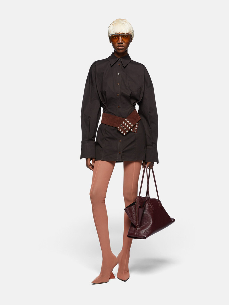THE ATTICO BROWN MINI DRESS outlook