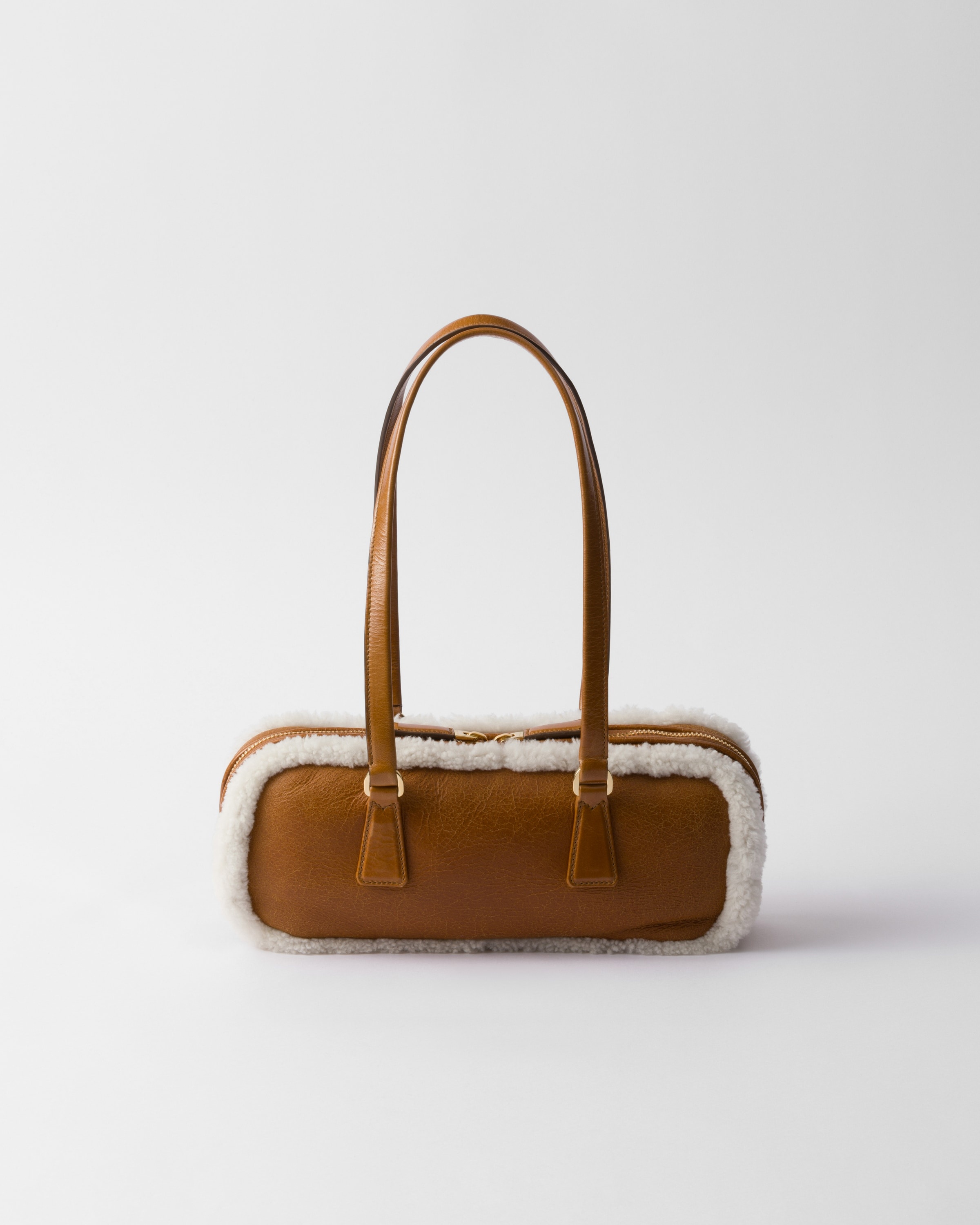 Medium shearling two-handle bag - 4