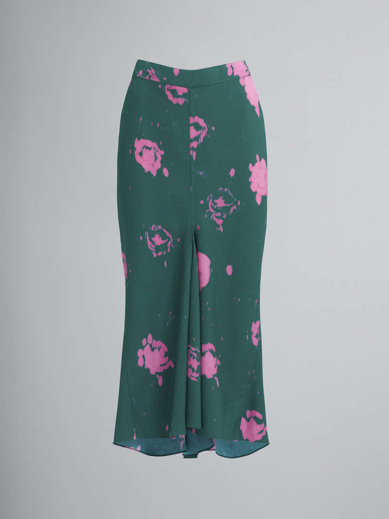 FADED ROSES VISCOSE SABLÉ SKIRT 1